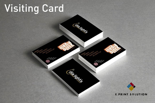 choosing printing shop for printing a visiting card
